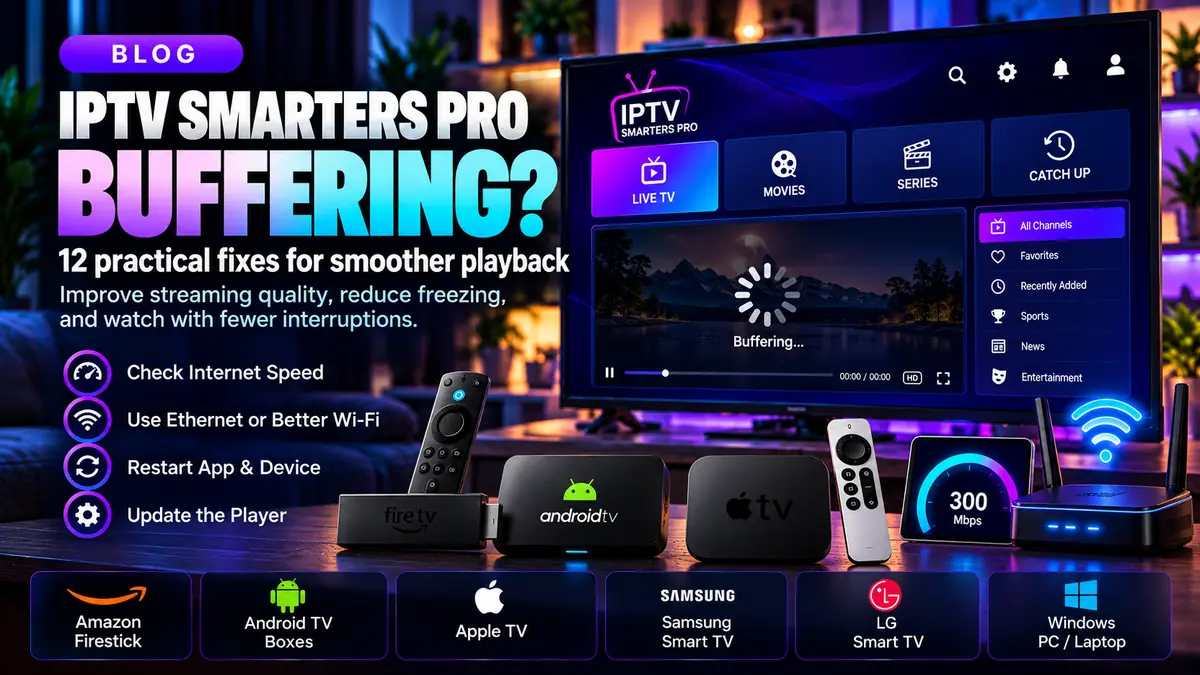 IPTV Smarters Pro Buffering: 12 Practical Fixes for Smoother Playback